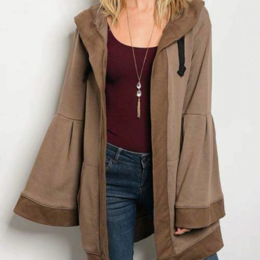 Overcoat jacket with hood